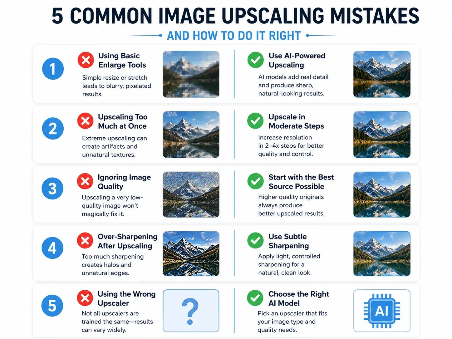 Common mistakes to avoid